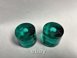 Midcentury Swedish Art Glass Candleholders by Chr. Sjogren for Lindshammar