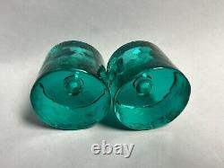 Midcentury Swedish Art Glass Candleholders by Chr. Sjogren for Lindshammar