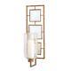 Mirrored Squares Gold Candle Holder Wall Sconce Contemporary Pillar Designer