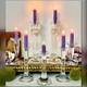 Mixed Crystal Candle Holders Set 7 Glass Candlesticks Wedding Centerpiece