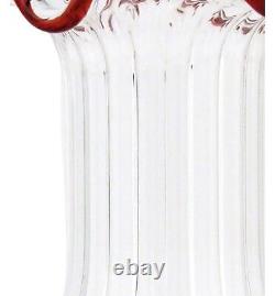 Moda Domus Red Scalloped Glass Candle Sticks (3)