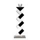 Modern Crystal Candle Holders, Angela Black And White Candlesticks, 14 Inches