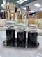 Modern Decorative Candle Holder Set-black Base With Crystal Sphere & Glass