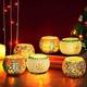 Mosaic Glass Tealight Candle Votive Holders For Home Decoration And Gifts Center