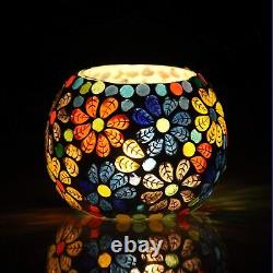 Mosaic Turkish Moroccan Glass Tea Light Candle Holders(Set of 3) Free Shipping