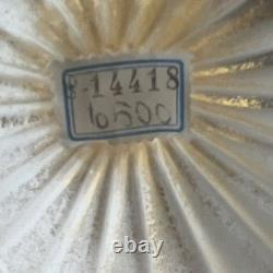 Murano Decorative Glass dolphin Candlestick Holders Clear Gold Pair