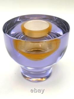 Murano Seguso Vetri d'Arte, Sommerso Candle Holders Signed Italian Art Glass