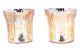 Mystiquedecors Tealight Votive Candle Holders Ribbed Glass Votives Antique Mercu