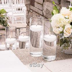 NEW 48 bulk Cylinder Vases Wedding Glass Table Centerpiece Candle holders