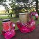 New Bath & Body Works Water Globe Pink Flamingo 3-wick & 2-wick Candle Holders