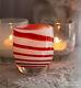 New Candy Cane Glassybaby Limited Edition Votive Candle Holder Sold Out