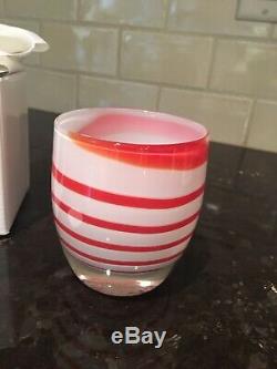 NEW Candy Cane Glassybaby Limited Edition Votive Candle Holder Sold out