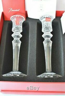 NEW In Box Pair Of Mille Nuits Bougeoir BACCARAT France 2600553 Candlesticks