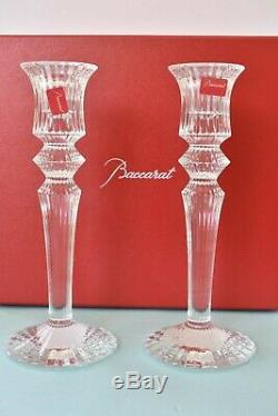 NEW In Box Pair Of Mille Nuits Bougeoir BACCARAT France 2600553 Candlesticks