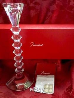 NEW NIB FLAWLESS Exquisite BACCARAT Glass VEGA Crystal CANDLESTICK CANDLE HOLDER