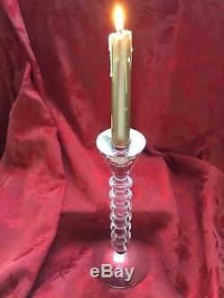 NEW NIB FLAWLESS Exquisite BACCARAT Glass VEGA Crystal CANDLESTICK CANDLE HOLDER