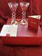 New Nib Flawless Exquisite Baccarat Pair Vega Crystal Candlestick Candle Holders