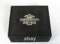 NEW NIB, Two (2) Oleg Cassini 117441 Premiere 4-Inch Crystal Candlestick Holders