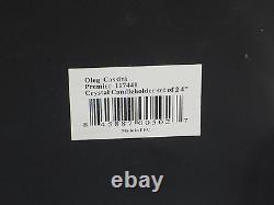 NEW NIB, Two (2) Oleg Cassini 117441 Premiere 4-Inch Crystal Candlestick Holders