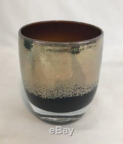 NEW NIB glassybaby MASTER OF THE UNIVERSE Exotic Glass Votive Candle Holder Gold
