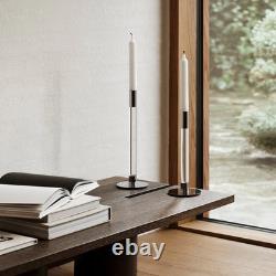 NEW Orrefors Lumiere Candlestick Silver Large