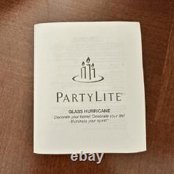 NEW PartyLite Seville Clear Hurricane Glass Replacement Candle Holder Verona