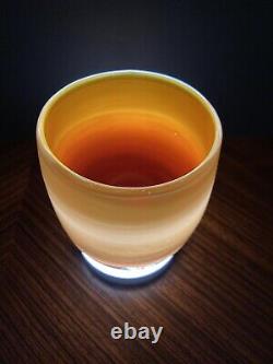 NEW glassybaby? Creme brulee? Hand Blown Glass Candle Votive Holder Made USA