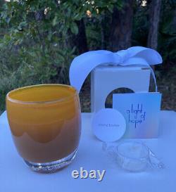 NEW glassybaby? Creme brulee? Hand Blown Glass Candle Votive Holder Made USA