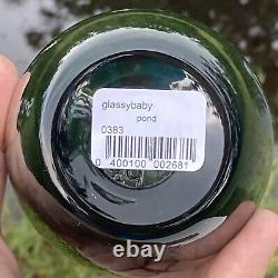 NEW glassybaby pond Hand Blown Glass Candle Votive Holder Dark Green? Made USA