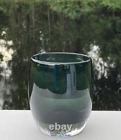 NEW glassybaby pond Hand Blown Glass Candle Votive Holder Dark Green? Made USA