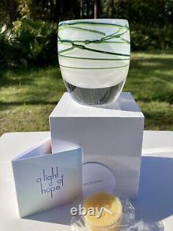 NEW glassybaby seventy-six Hand Blown Glass Candle Votive Holder? Blue Green