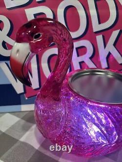 NIB Bath & Body Works FLAMINGO? WATER GLOBE 3 Wick PEDESTAL Candle Holder