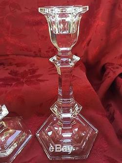 NIB FLAWLESS Exquisite 2 BACCARAT Crystal Versailles CANDLESTICK CANDLE HOLDERS