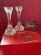 Nib Flawless Exquisite Baccarat Pair Massena Crystal Candlestick Candle Holders
