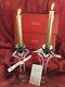 Nib Flawless Exquisite Baccarat Pair Oxygene Crystal Candle Holder Candlestick