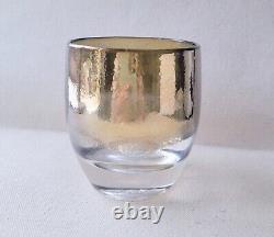 NIB Special Glassybaby Silver Lining Hand Blown Glass Votive Candle Holder