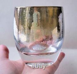 NIB Special Glassybaby Silver Lining Hand Blown Glass Votive Candle Holder
