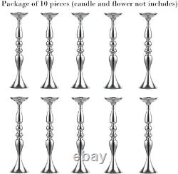 NUPTIO 10 Pcs Versatile Metal Flower Arrangement, Candle Holder Stand Set Candle