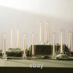 NUPTIO Hurricane Glass Candle Holders 12 H Set of 10