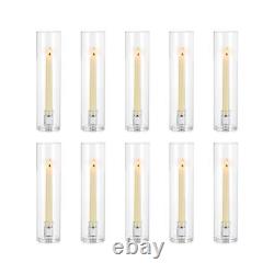NUPTIO Taper Candle Holders Glass Hurricane Candle Holder Bulk for Tapered C