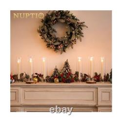 NUPTIO Taper Candle Holders Glass Hurricane Candle Holder Bulk for Tapered C