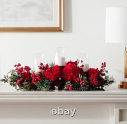 Nearly Natural 4659 Hydrangea Holiday Candelabrum Centerpiece