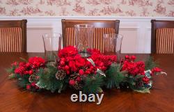 Nearly Natural 4659 Hydrangea Holiday Candelabrum Centerpiece