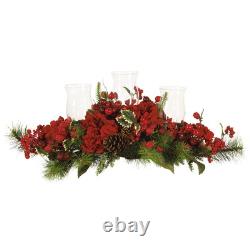 Nearly Natural Hydrangea Holiday Candelabrum