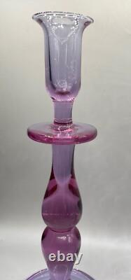 Neodymium Glass Candle Holders Set 2