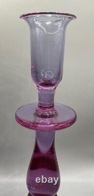 Neodymium Glass Candle Holders Set 2