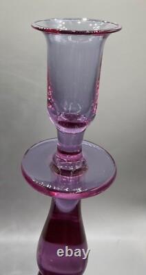 Neodymium Glass Candle Holders Set 2