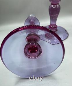 Neodymium Glass Candle Holders Set 2