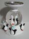 New Bath & Body Works Penguin Snow Globe 3wick Candle Pedestal Rotating Holder