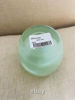 New! Lot Of 12 Beeswax Glassybaby Votive Candle Holder Thank You Seafoam Green